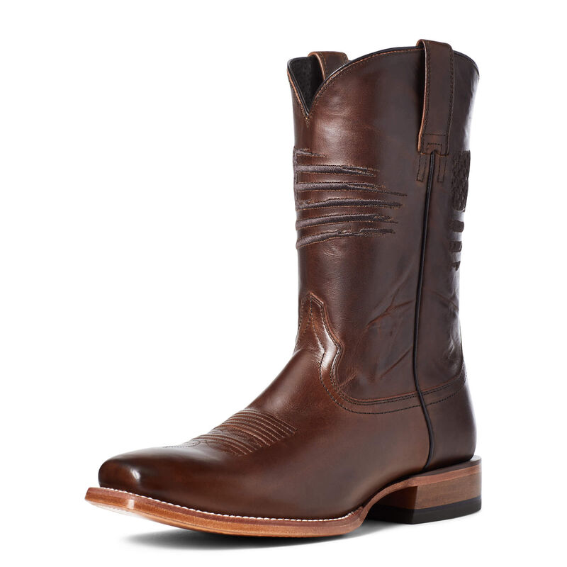 Ariat Circuit Patriot Square Toe - Miesten TummanRuskea Bootsit ( WDJUOC-378 )